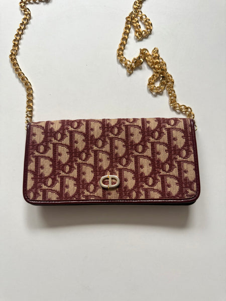DIOR VINTAGE MONOGRAM BAG ON CHAIN