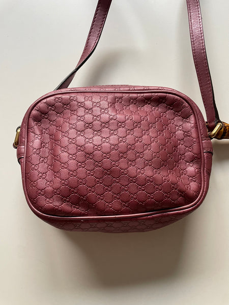 GUCCI SUNSHINE METALLIC MICROGUCCISSIMA VINTAGE BAG ROSE