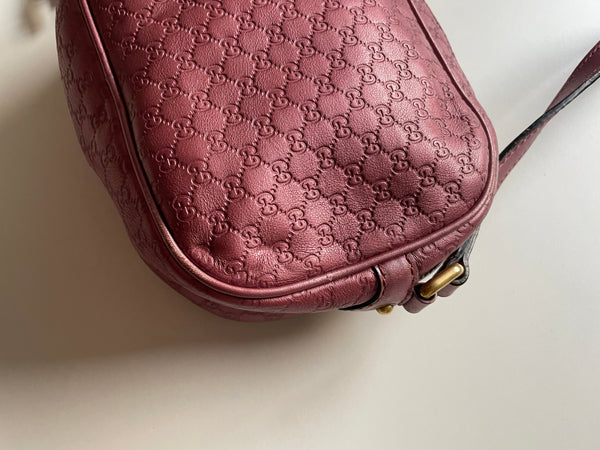 GUCCI SUNSHINE METALLIC MICROGUCCISSIMA VINTAGE BAG ROSE