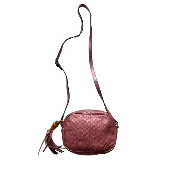 GUCCI SUNSHINE METALLIC MICROGUCCISSIMA VINTAGE BAG ROSE