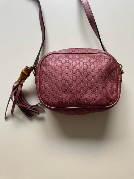 GUCCI SUNSHINE METALLIC MICROGUCCISSIMA VINTAGE BAG ROSE