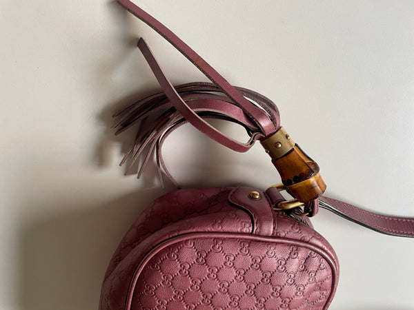 GUCCI SUNSHINE METALLIC MICROGUCCISSIMA VINTAGE BAG ROSE