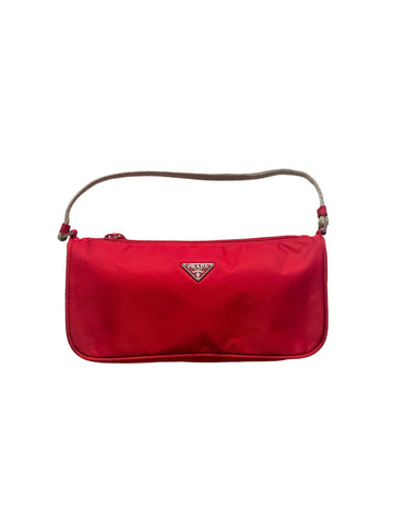 PRADA VINTAGE NYLON RED BAG